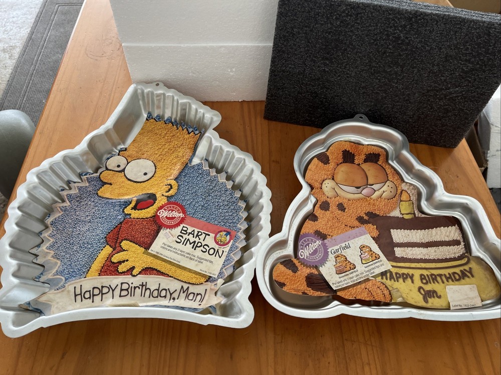 Bart Simpson And Garfield Cake Pans