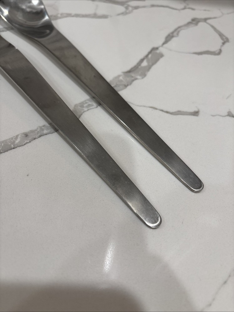 Arne Jacobsen for A Michelsen Stainless Serving Spoon & Cold Meat Fork
