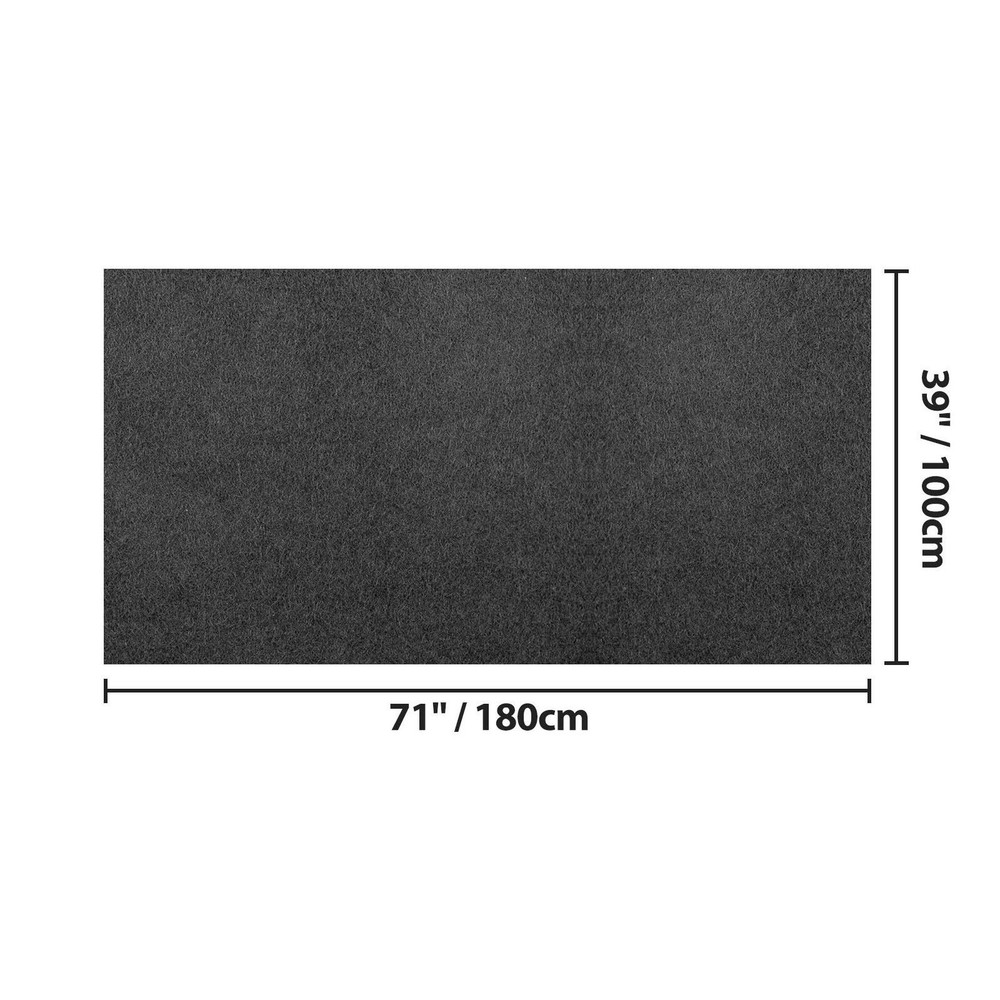 Mid Gray Auto Felt Carpet Speaker Floor Padding Upholstery Trunk Liner Replace