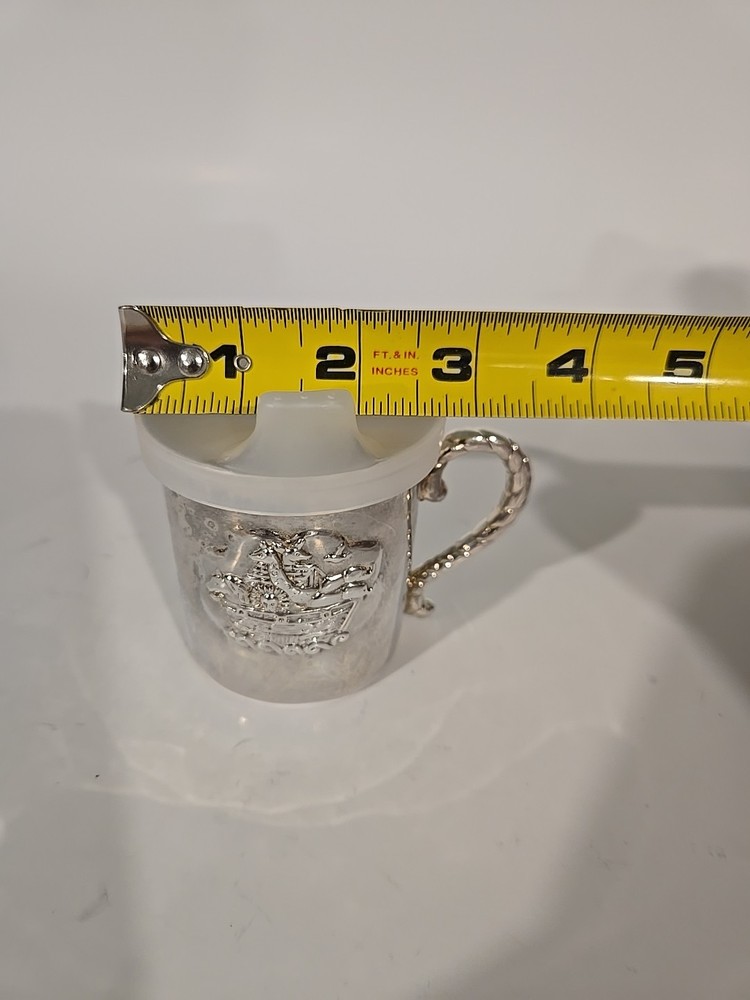 Gorham Electroplated Silver Baby Cup Noah's Ark