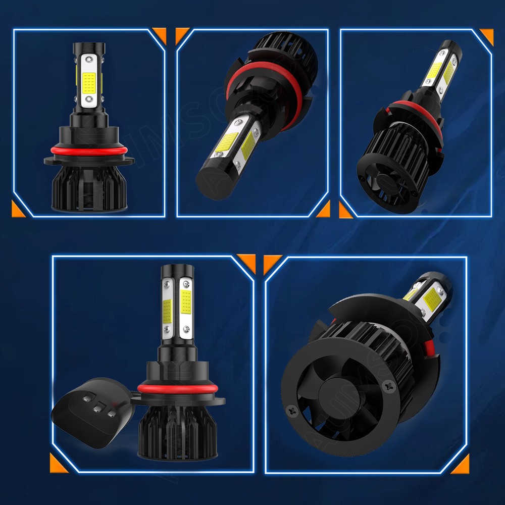 For Chevrolet Cobalt 2005-2010 LED Headlight Bulbs Combo 4x 9007+H11 Cool White