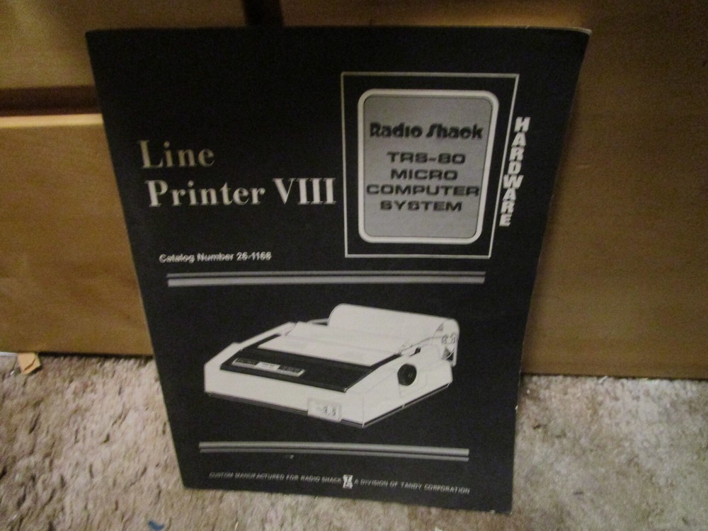 TRS-80 Line Printer VIII manual  (XAN)