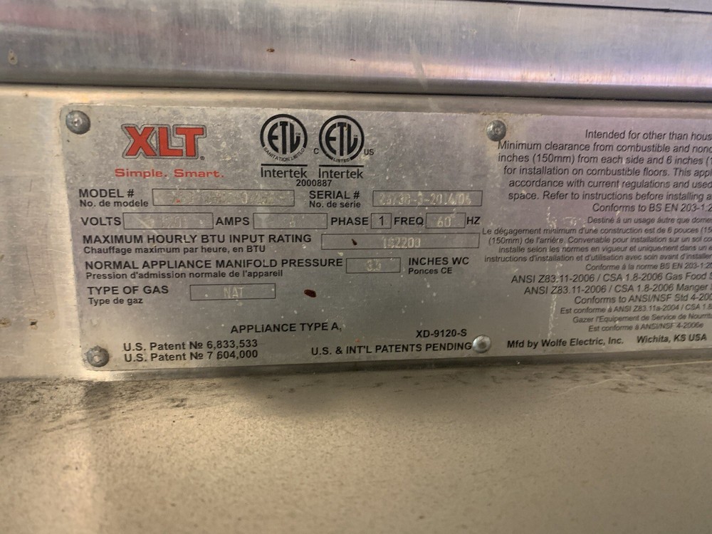 XLT 3855 Split Belt conveyor pizza oven