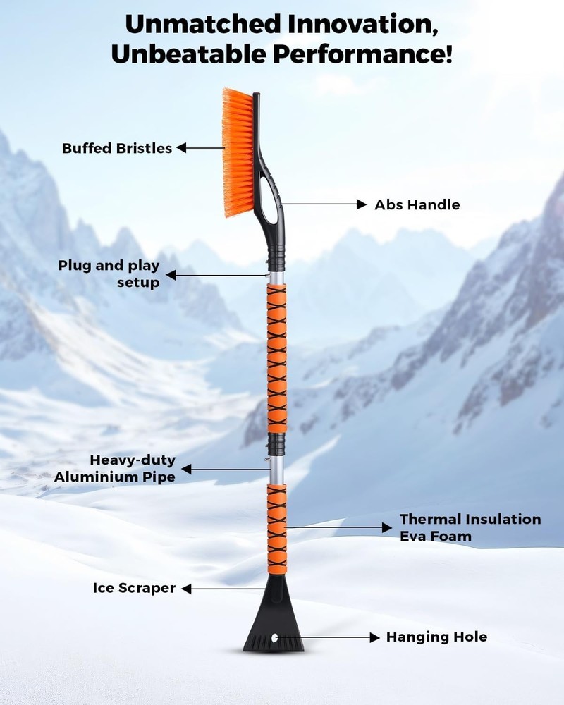 Telescopic Ice Scraper for Car Windshield
