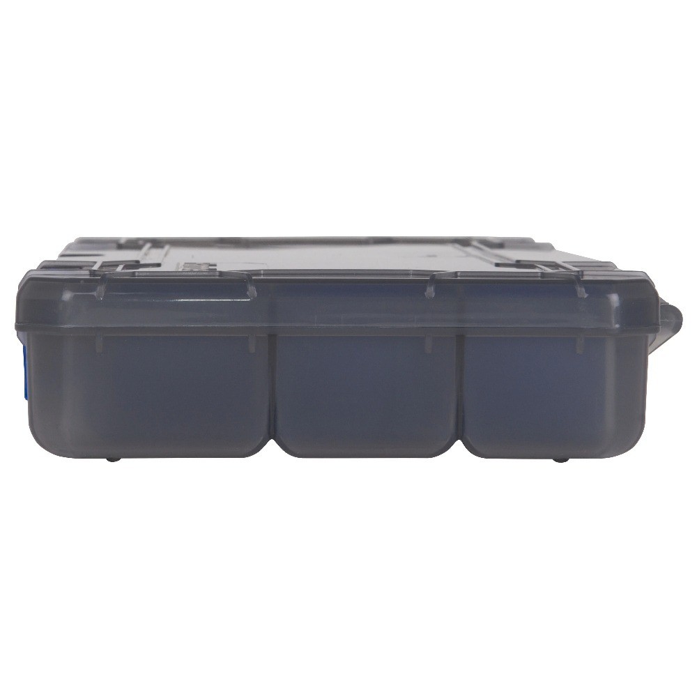 2-Pack Heavy Duty Plastic Utility Storage Box with Secure Latch, 9.125 Inch
