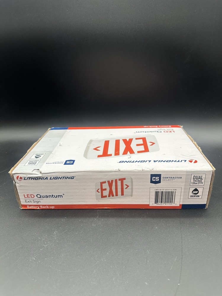 Lithonia Lighting Quantum Dual Voltage Indoor LED Lighted Emergency Exit Sign