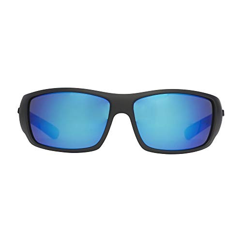 Sunglasses, Polarized Lens Medium-Large (Spearpoint) Blue Mirror / Matte Black