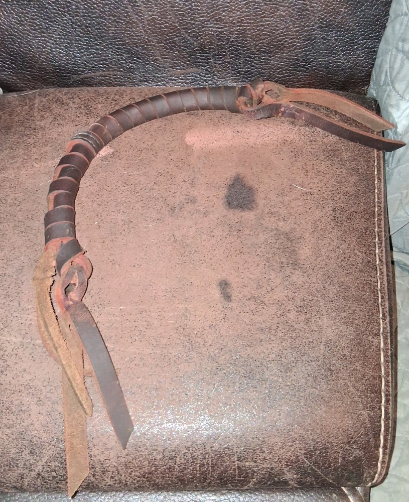 Tie on Saddle Grab Handle Brown Leather  "Oh Crap Strap!"