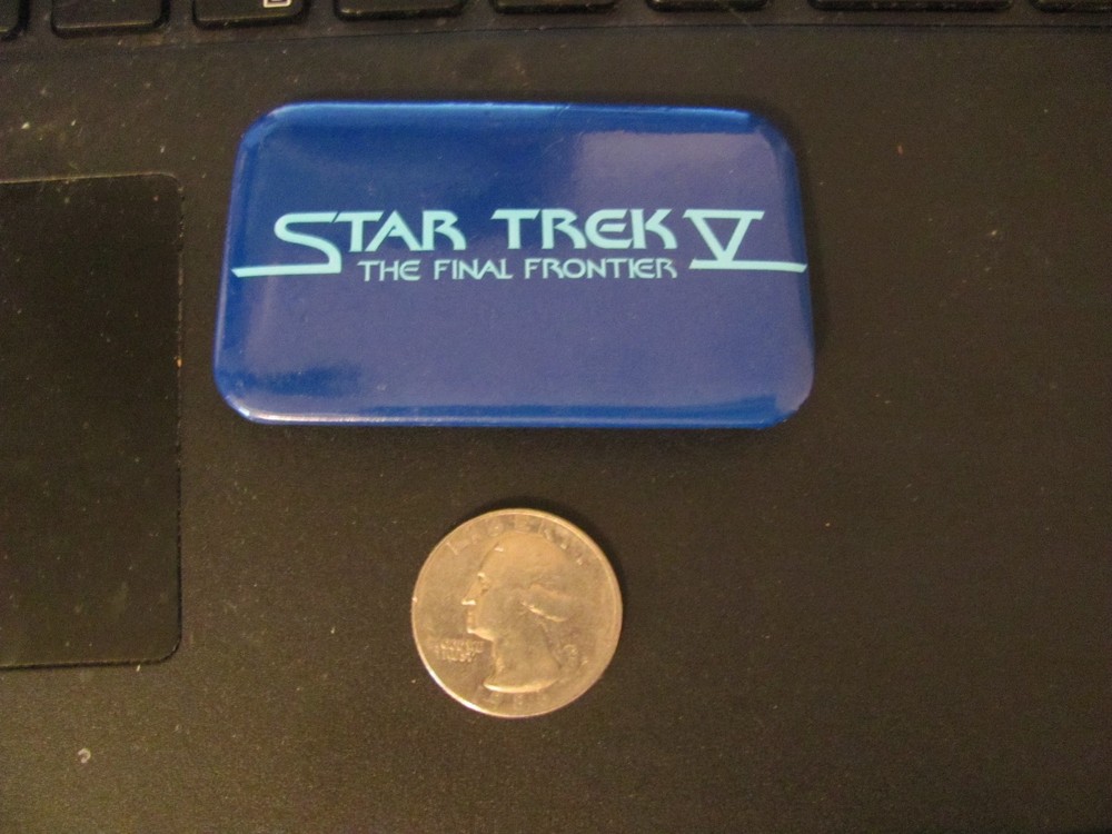 Star Trek V the Final Frontier pinback pin vintage