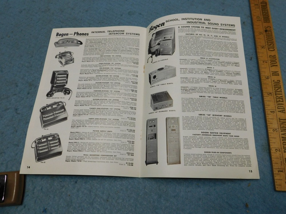 1960's Bogen Sound Systems Catalog No. 201