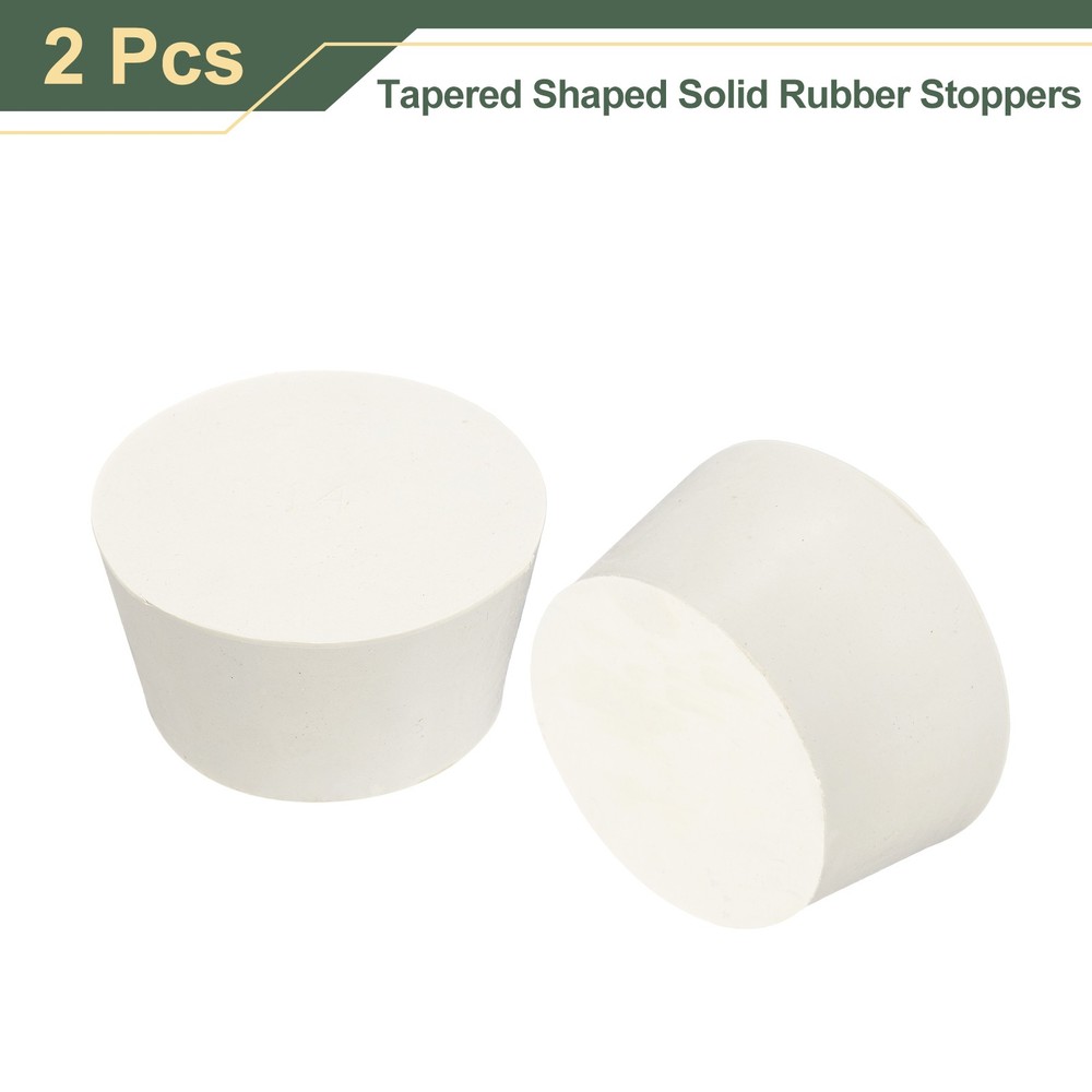 Tapered Shaped Solid Rubber Stoppers 62mm to 75mm, 2 Pcs Lab Rubber Plugs