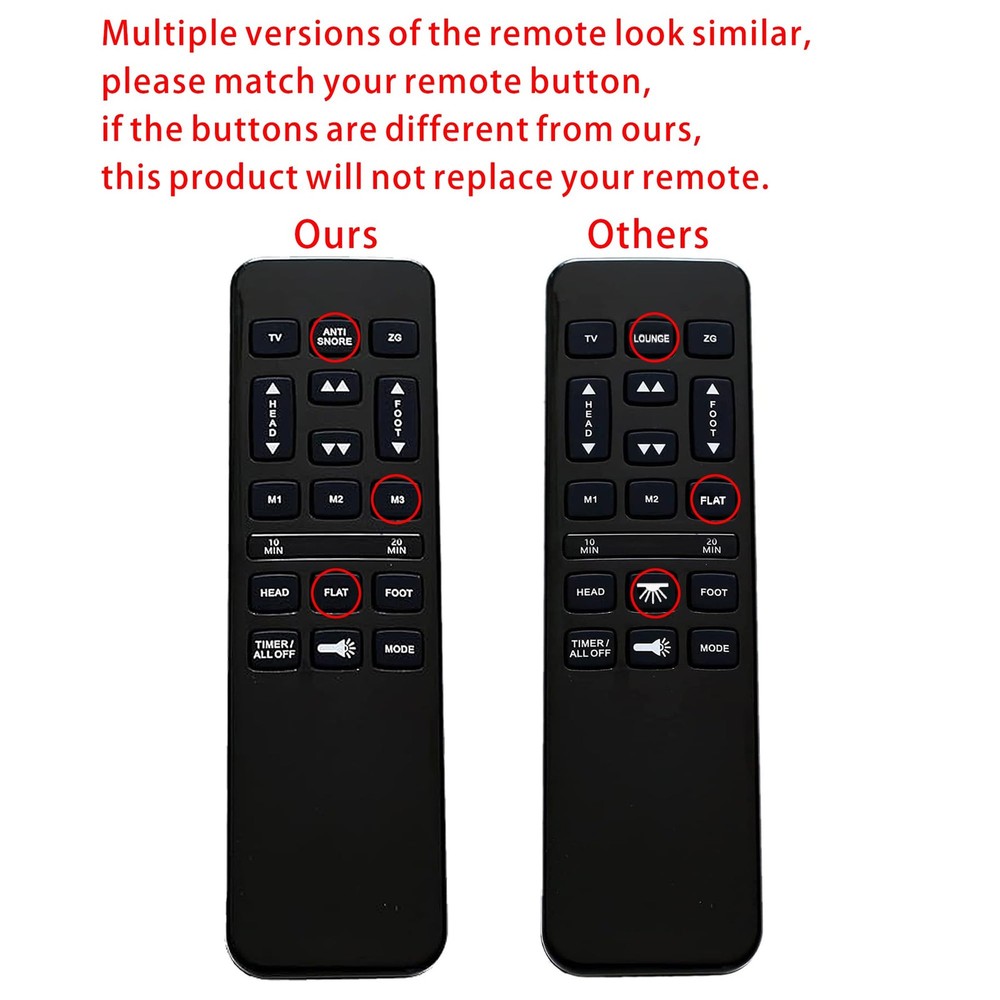 Adjustable Bed Richmat HJH55 Remote Hand Control Replacement Black