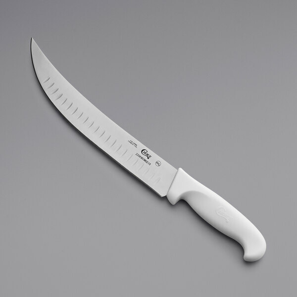 Choice Granton Edge Cimeter Knife with White Handle (select size below)