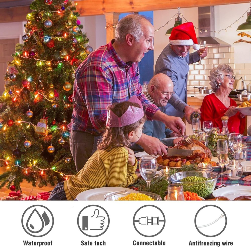 2PACK 50Count Easter String Lights,Christmas Lights Plug in,13FT Incandescent...