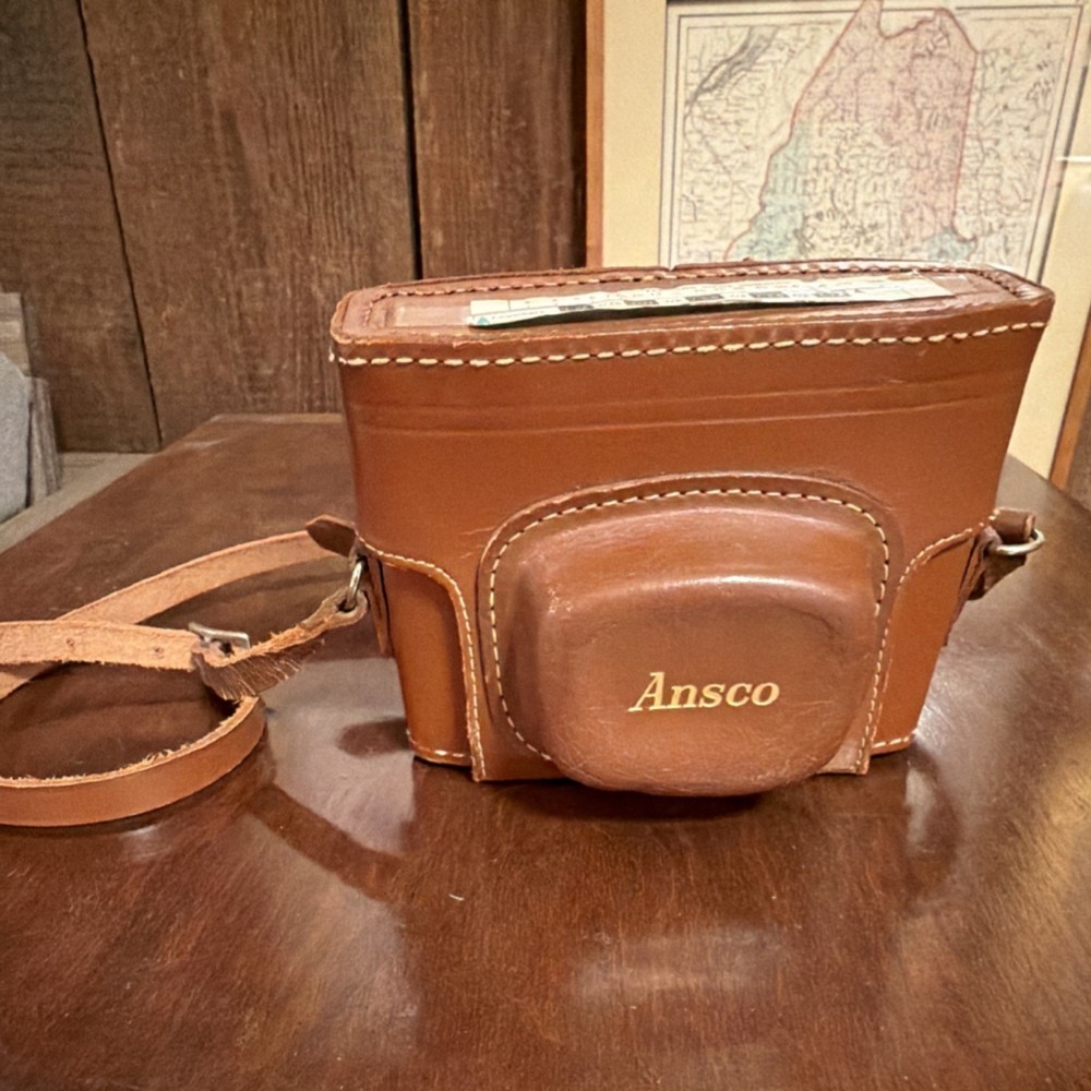 Ansco Memar Pronto Rangefinder Camera with Brown Leather Case