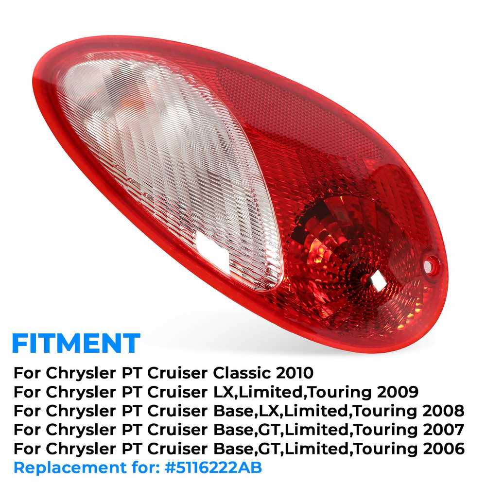 For 06-10 Chrysler PT Cruiser Tail Light Right side RH W/Bulbs Replace 5116222AB