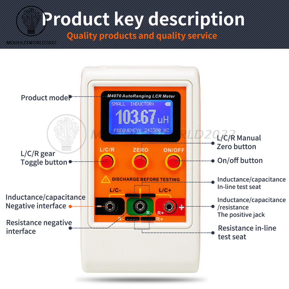 Handheld M4070 Auto Ranging LCR Meter Capacitance Inductance Resistance Tester