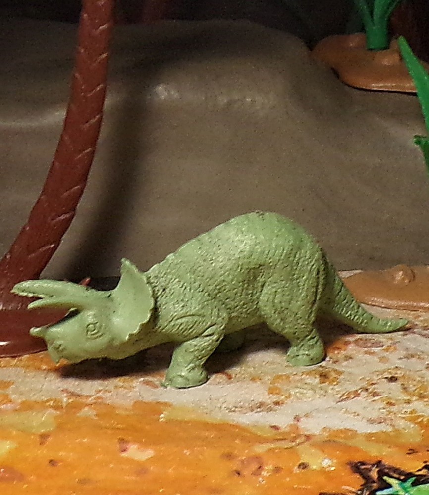Marx Type II 1960s Triceratops Dinosaur, Green