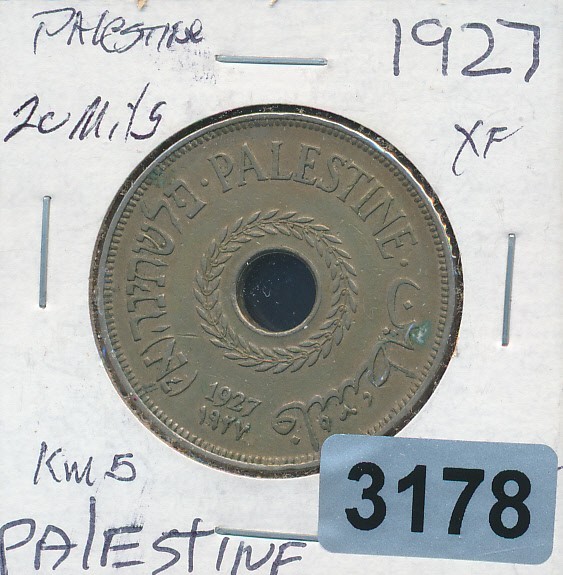 PALESTINE - 1927 -20 MILS - xf - #3178