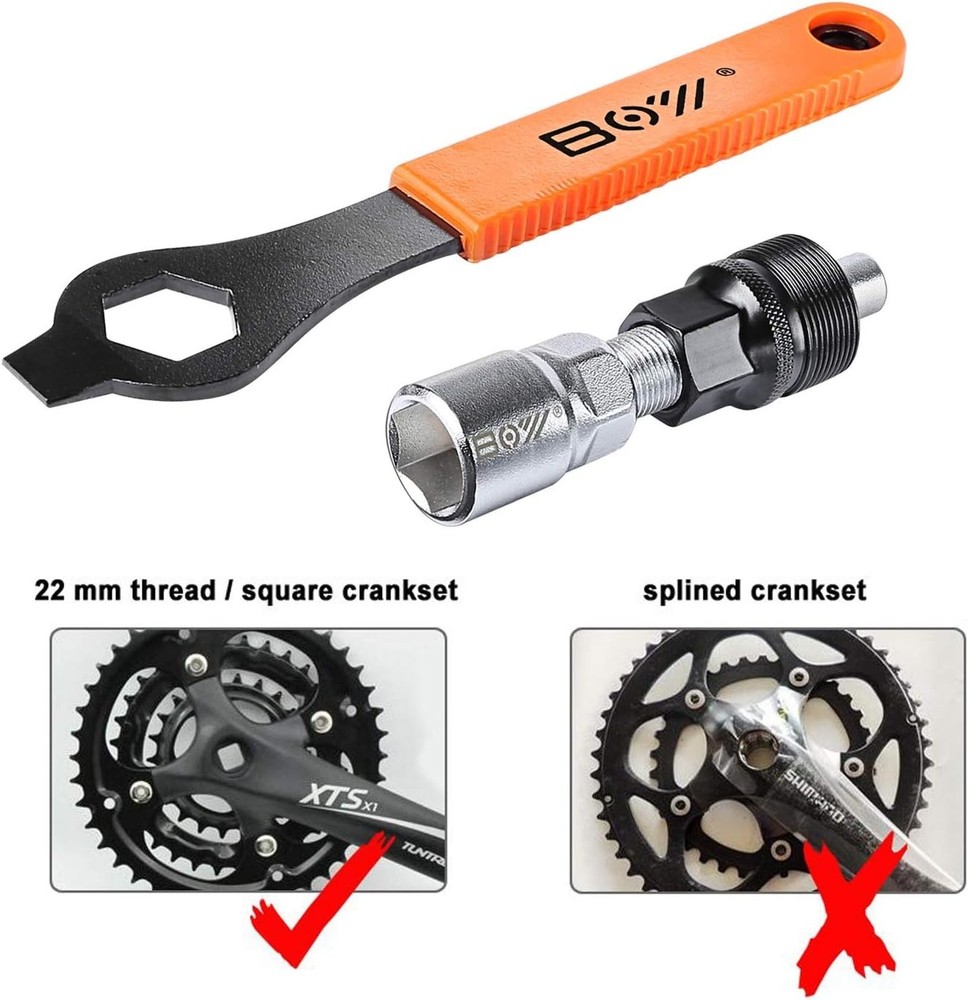 Professional Bicycle Crank Extractor Set - Easy Removal for Square Type Cranks
