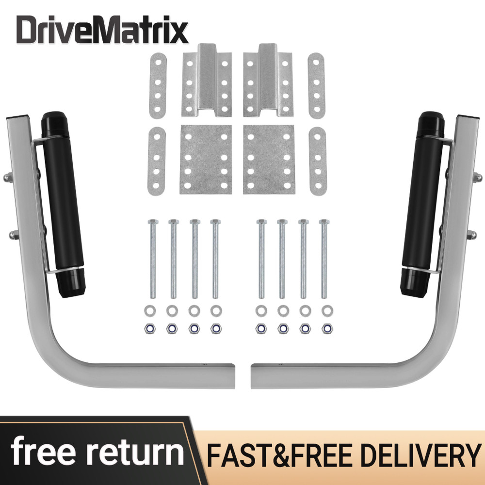 Heavy Duty Boat Trailer Guide Ons 97° Bend Roller Mount Kit Adjustable