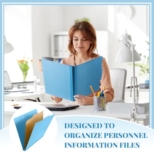 Pcs Classification Folders Letter Size, 1 Divider Pressboard File 48 Blue