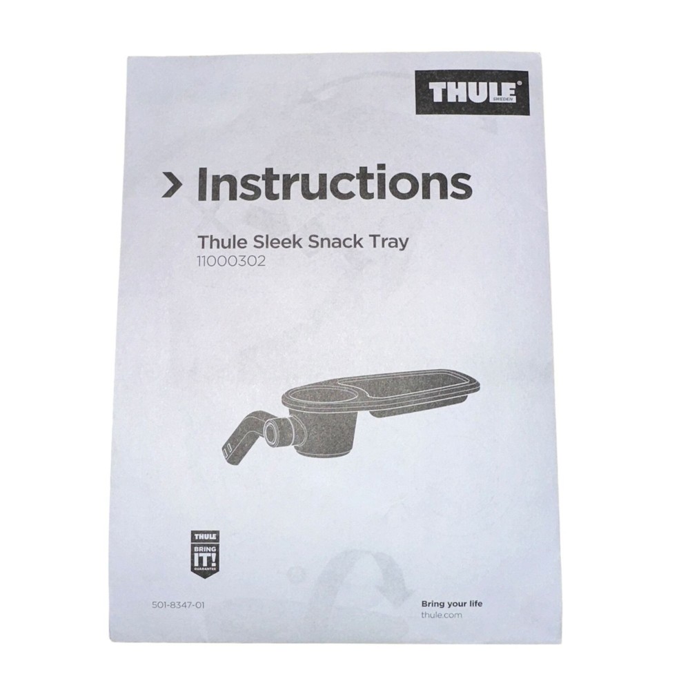 Thule Sleek Stroller Black Removable Snack Tray Cup Holder Easy Installation