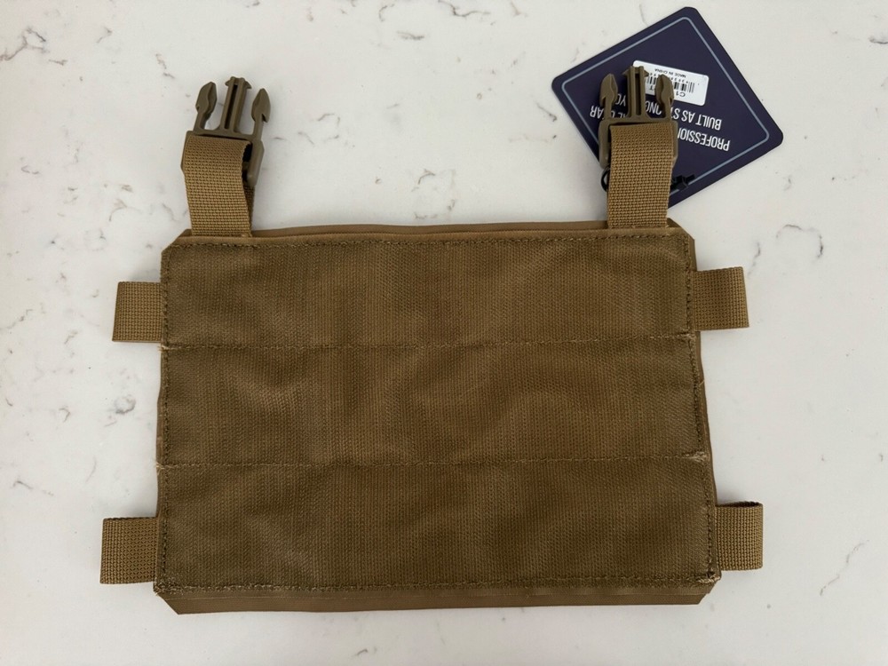 Code 11 Molle Triple Magazine Pouch & Placard Panel Set Coyote Brown/Tan (NWT)