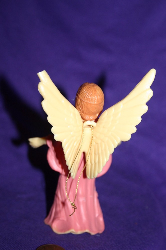 ANGEL VINTAGE ORNAMENT 4 1/2" PLASTIC D