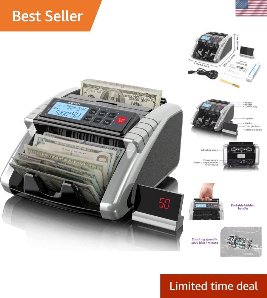 Money Counter Machine Silver