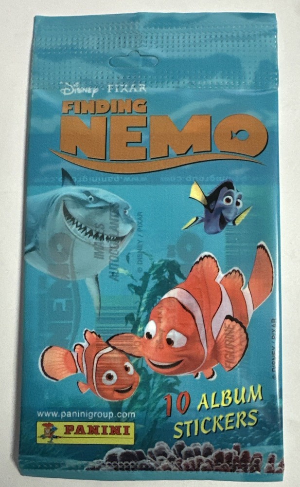 Panini Vintage Disney Pixar Finding Nemo Sticker Pack 10 Per Pack