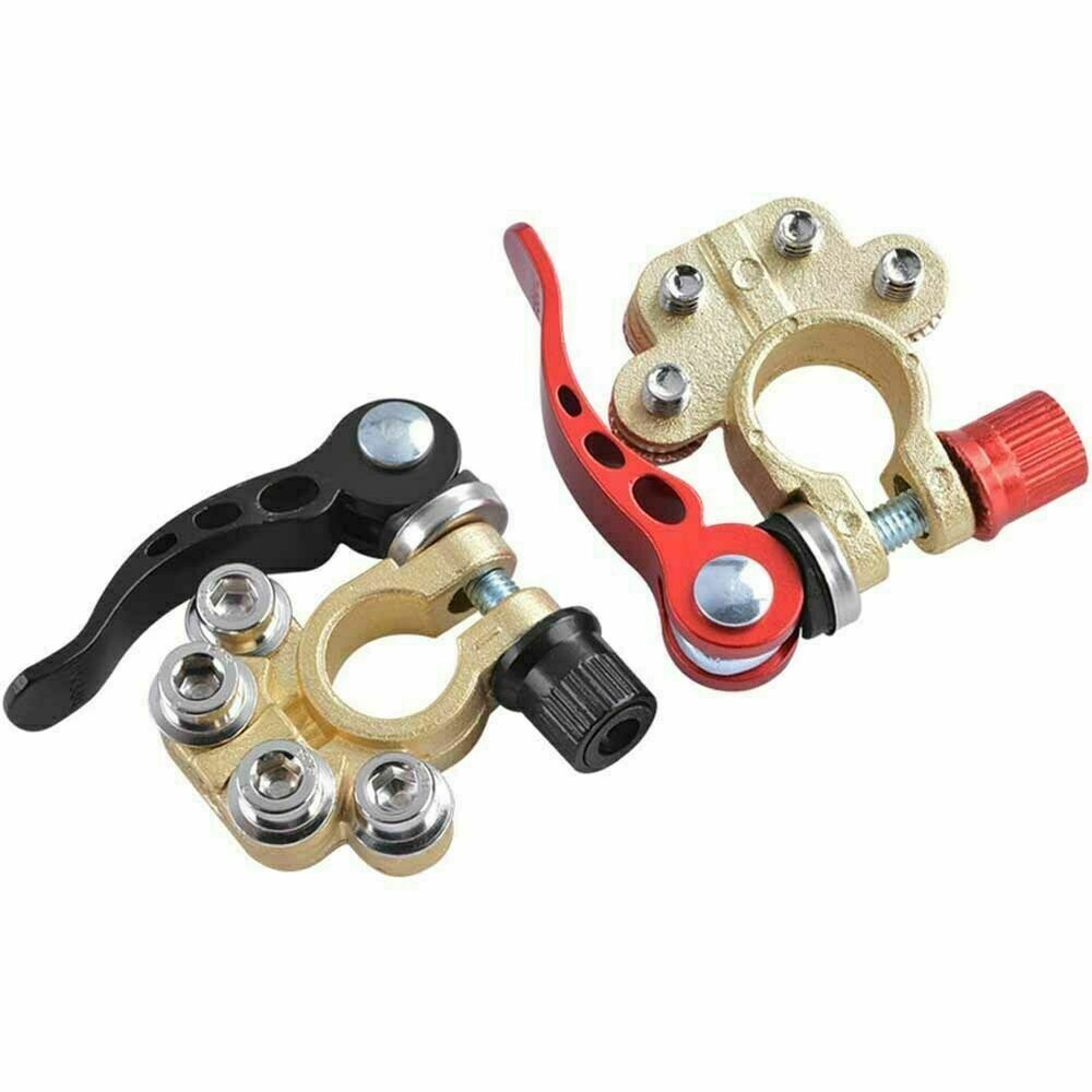 2Pcs Car Battery Terminals Connector Clamp Quick Release Adjust Disconnect Tool