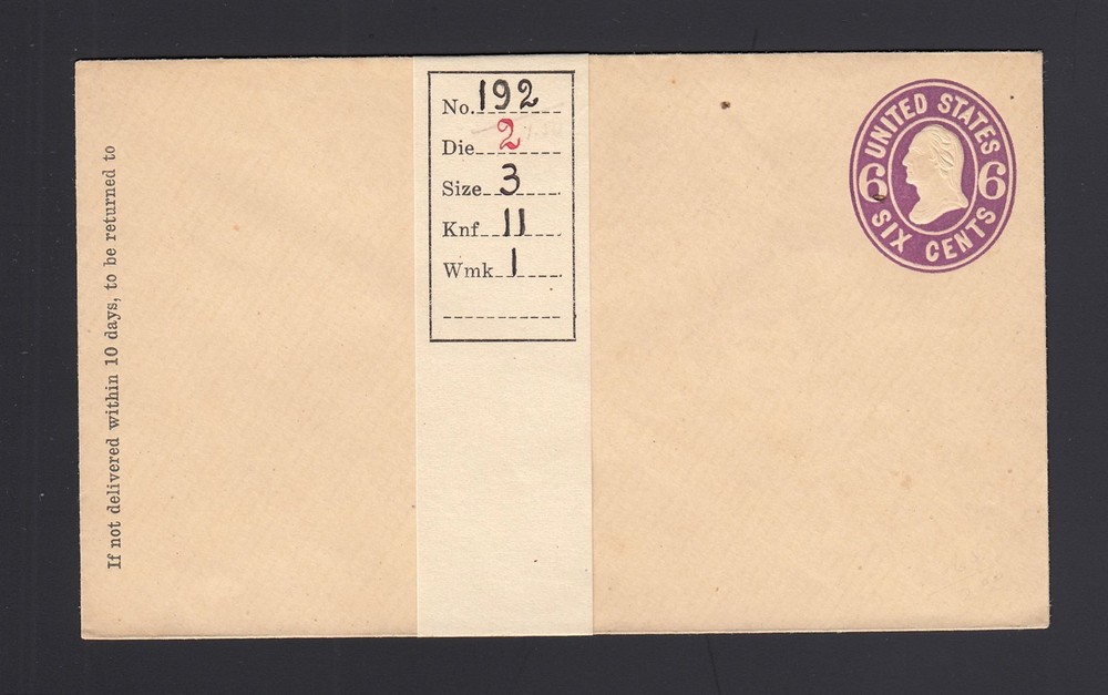 MINT ENVELOPE: Scott #U65 / UPSS #133 , Cat $80.00