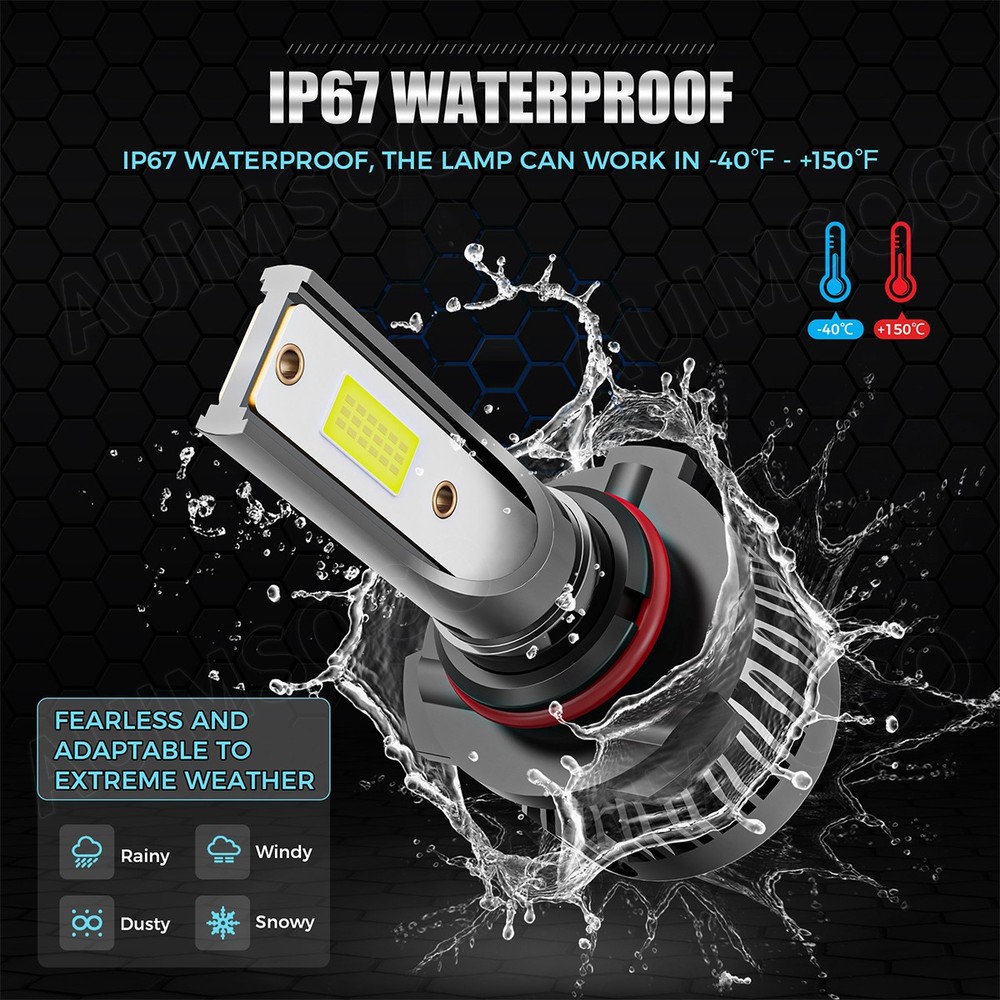 6x LED Headlight Bulbs Cool White Super Bright For Chrysler Pacifica 2017-2020