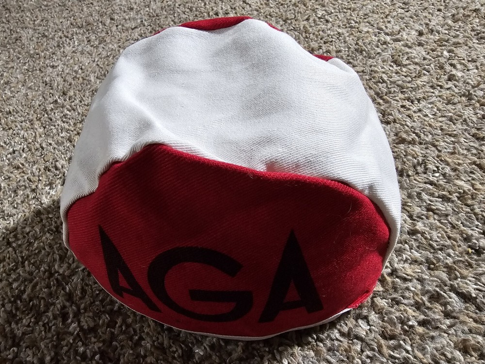 AGA cycling cap Made In Canada Red White