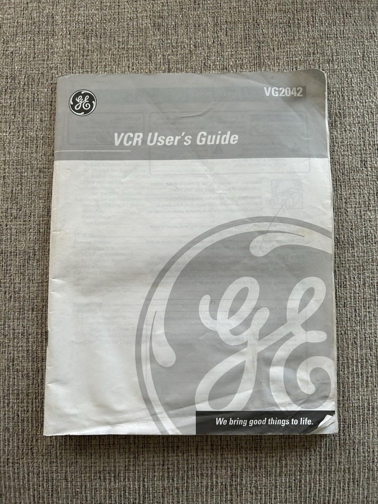GE VCR User's Guide Manual VG2042