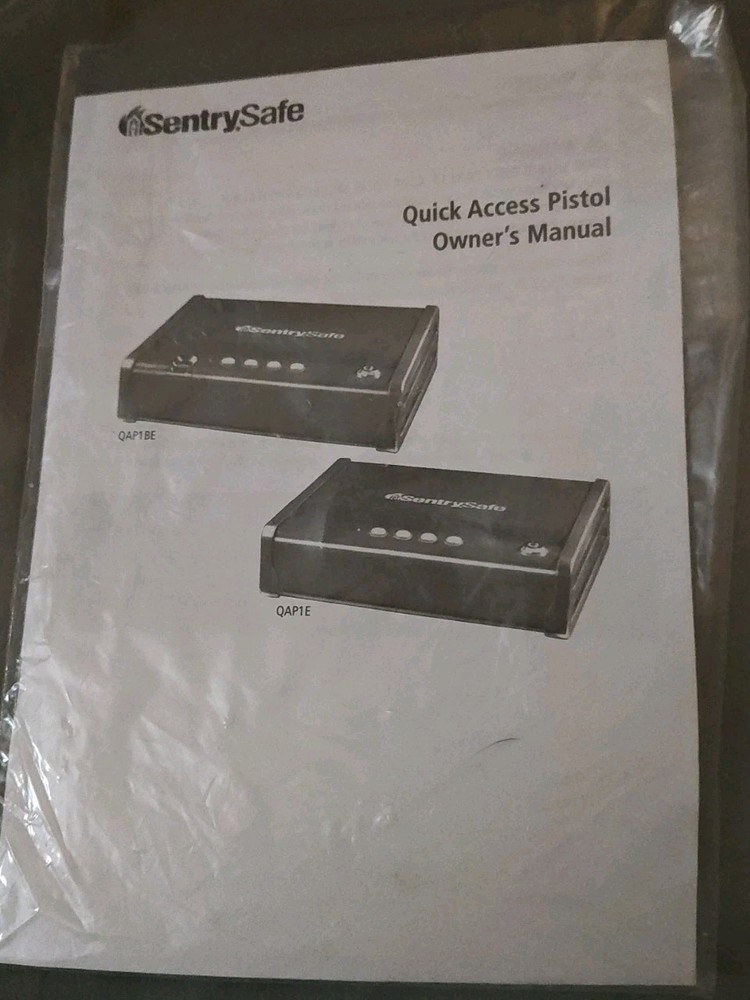 Sentry Safe Gun Safe Owner's Manual