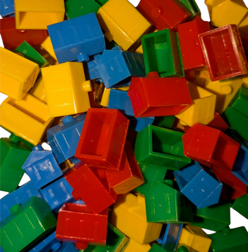 Monopoly Junior | 96 Pieces Plastic Hotels Board Game Replacement Parts