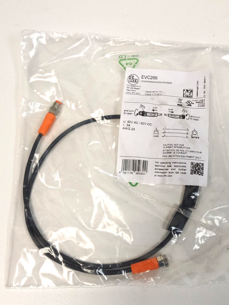 IFM EVC266 connection cable, sensor-actuator cable, connection cable