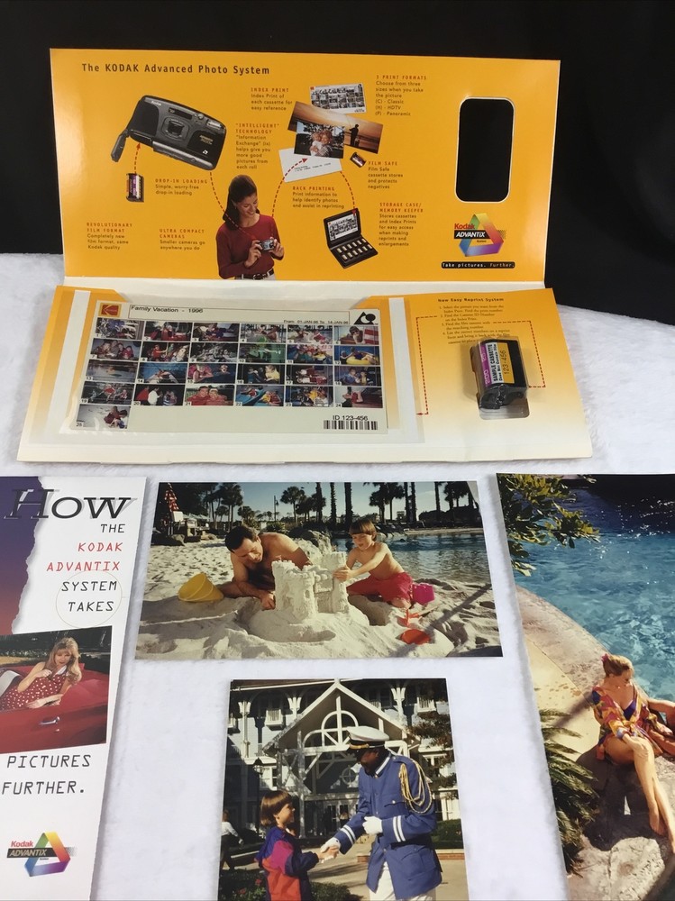 Eastman Kodak Advantix Processing Convention Giveaway Brochure +Sample Cassette
