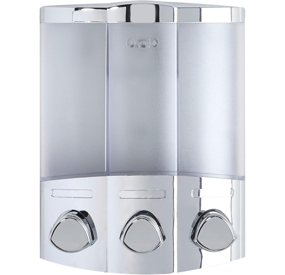 3-Chamber Soap and Shower Dispenser, Chrome