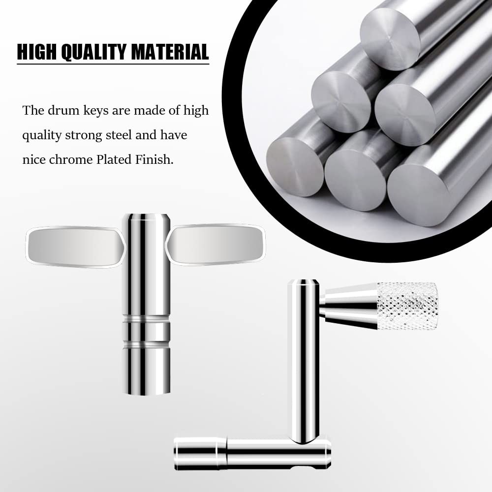 Drum Keys 3-Pack Universal Drum Tuning Key with Continuous Motion Speed Key