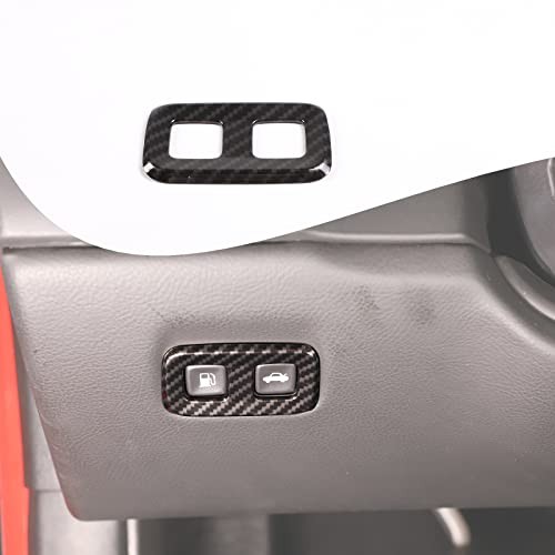 Automotive Rear Tailgate Switch Button Frame Contained in Carbon fiber grain
