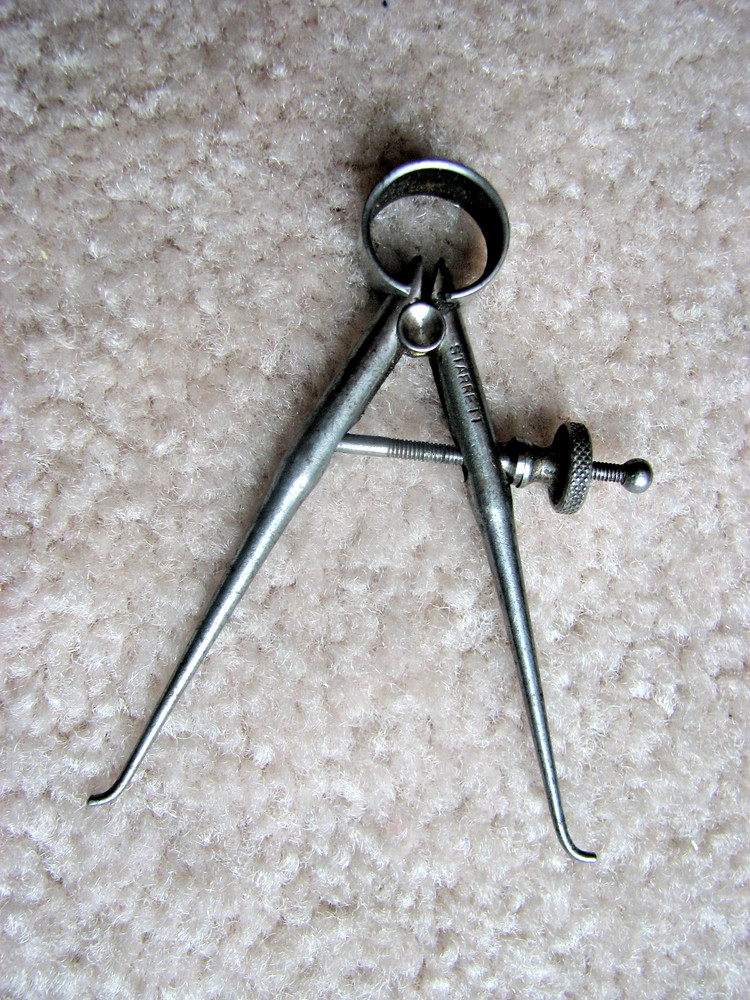 Vintage Starrett 3" Round Leg Inside Caliper