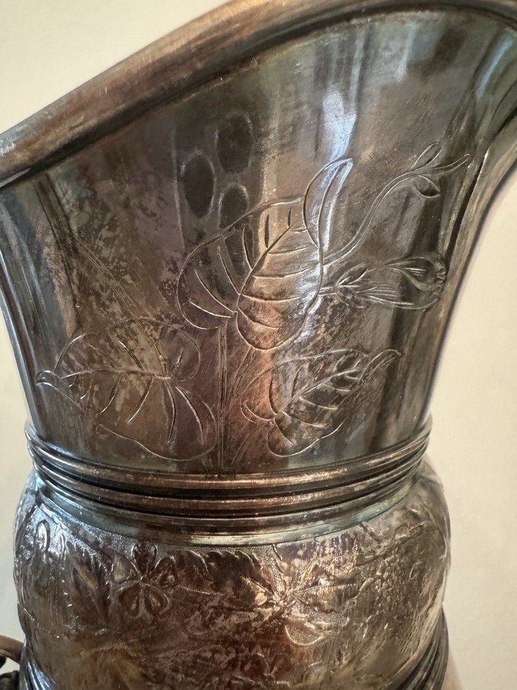 Victorian meridian quadruple silverplate pitcher