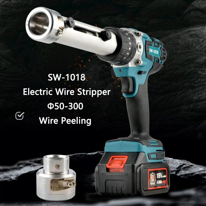Electric Wire Stripper Rechargeable Battery Efficient Wire Peeling Machine