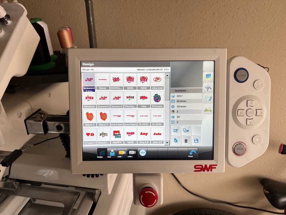 swf mas-12 embroidery machine multi needle