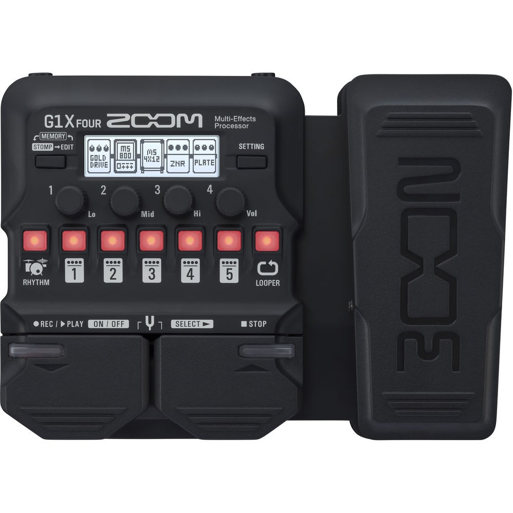 Zoom G1X Four Guitar Effects Processor with Built-In Expression Pedal, Black