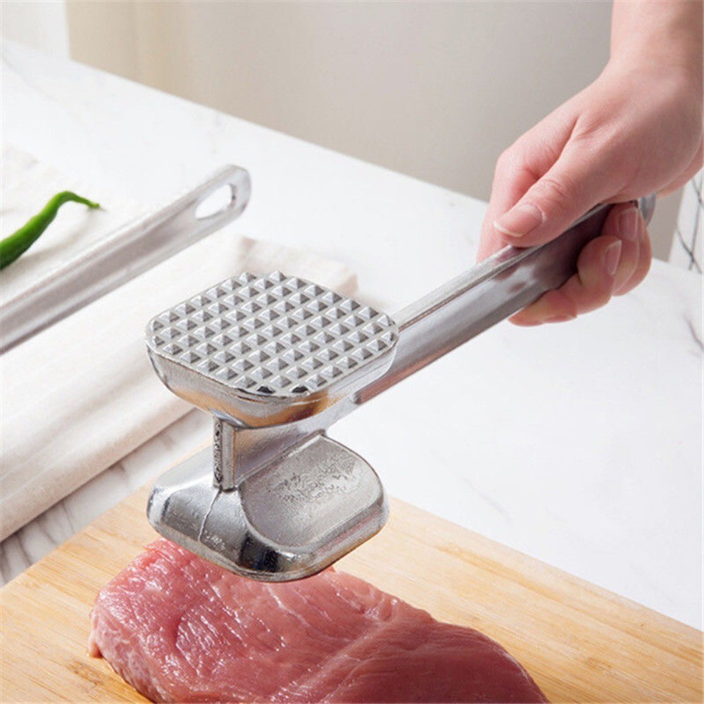 7.68" Double Side Beef Steak Mallet Pounder Meat Tenderizer Hammer Kitchen Tool