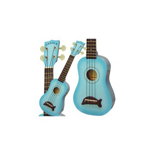 Kala Makala Mks Dolphin Bridge Soprano Ukulele Light Blue Burst